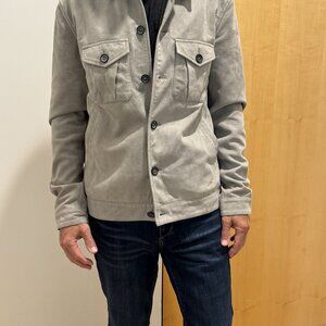 NWT Billy Reid men's grey Patch Pocket suede jacket, S